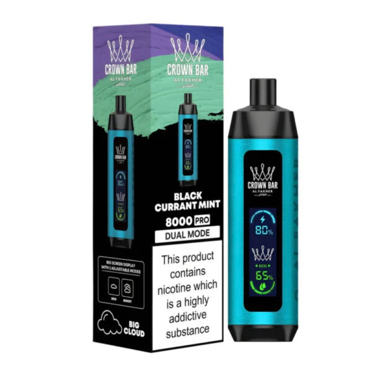 AL FAKHER CROWN BAR 8000 PUFFS PRO DUAL MODE