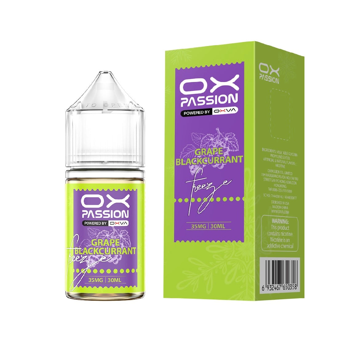 OX PASSION GRAPE BLACKCURRANT 30ML